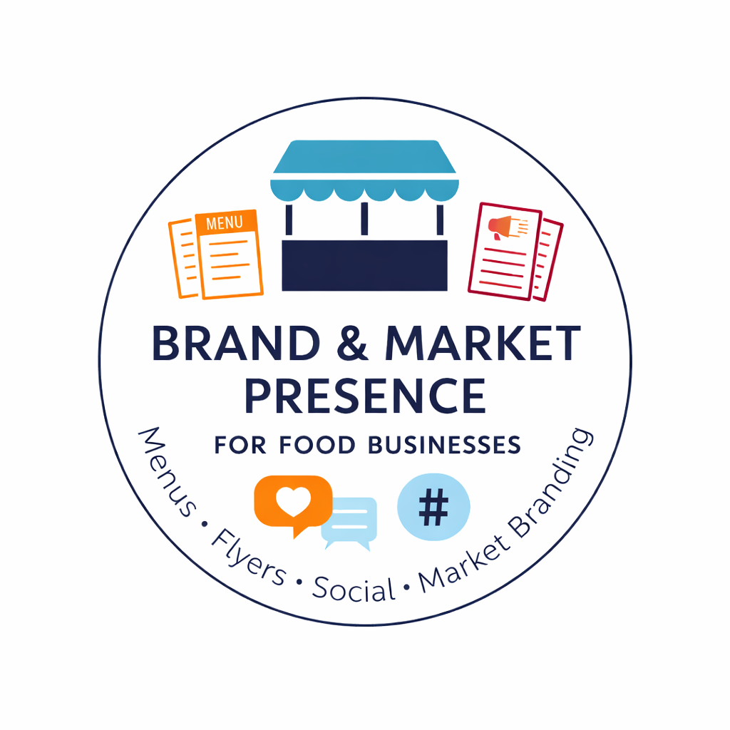 Brand & Market Presence for Food Businesses | Menus, Flyers, Social & Market Branding